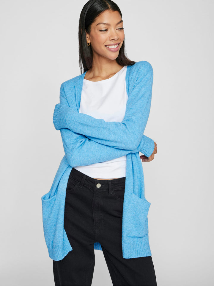 Vila Ril vest gebreid lichtblauw – dames