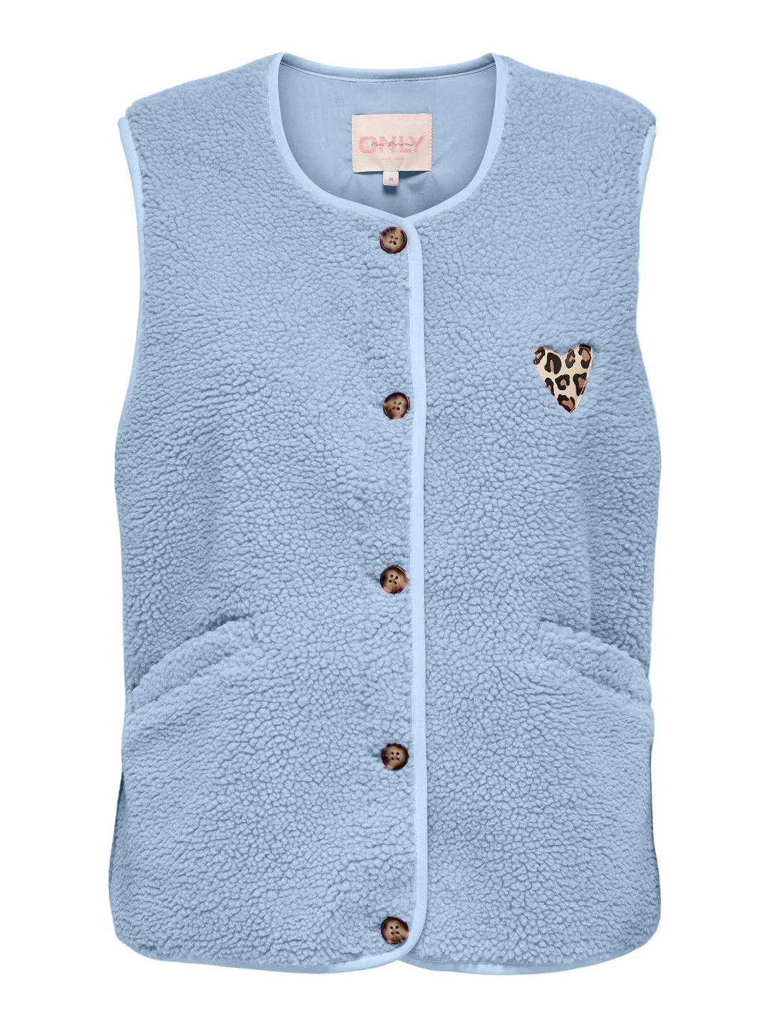 Only ONLBABY TEDDY VEST PNT – dames gilet lichtblauw