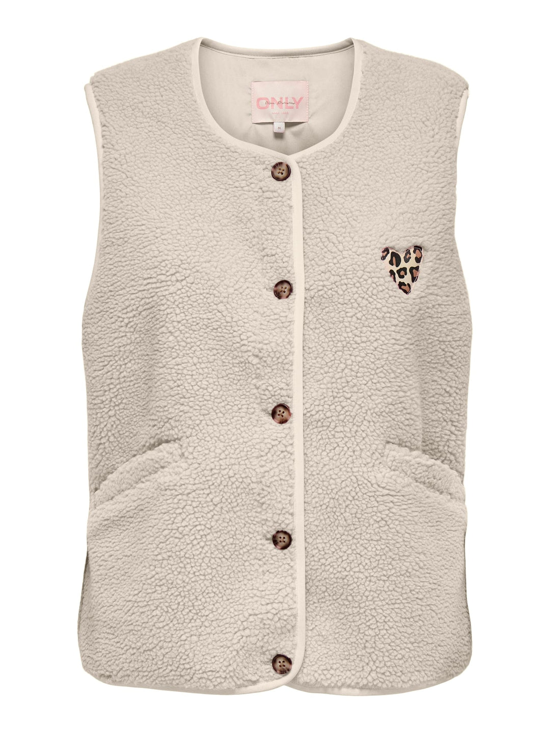 Only ONLBABY TEDDY VEST PNT – dames gilet beige