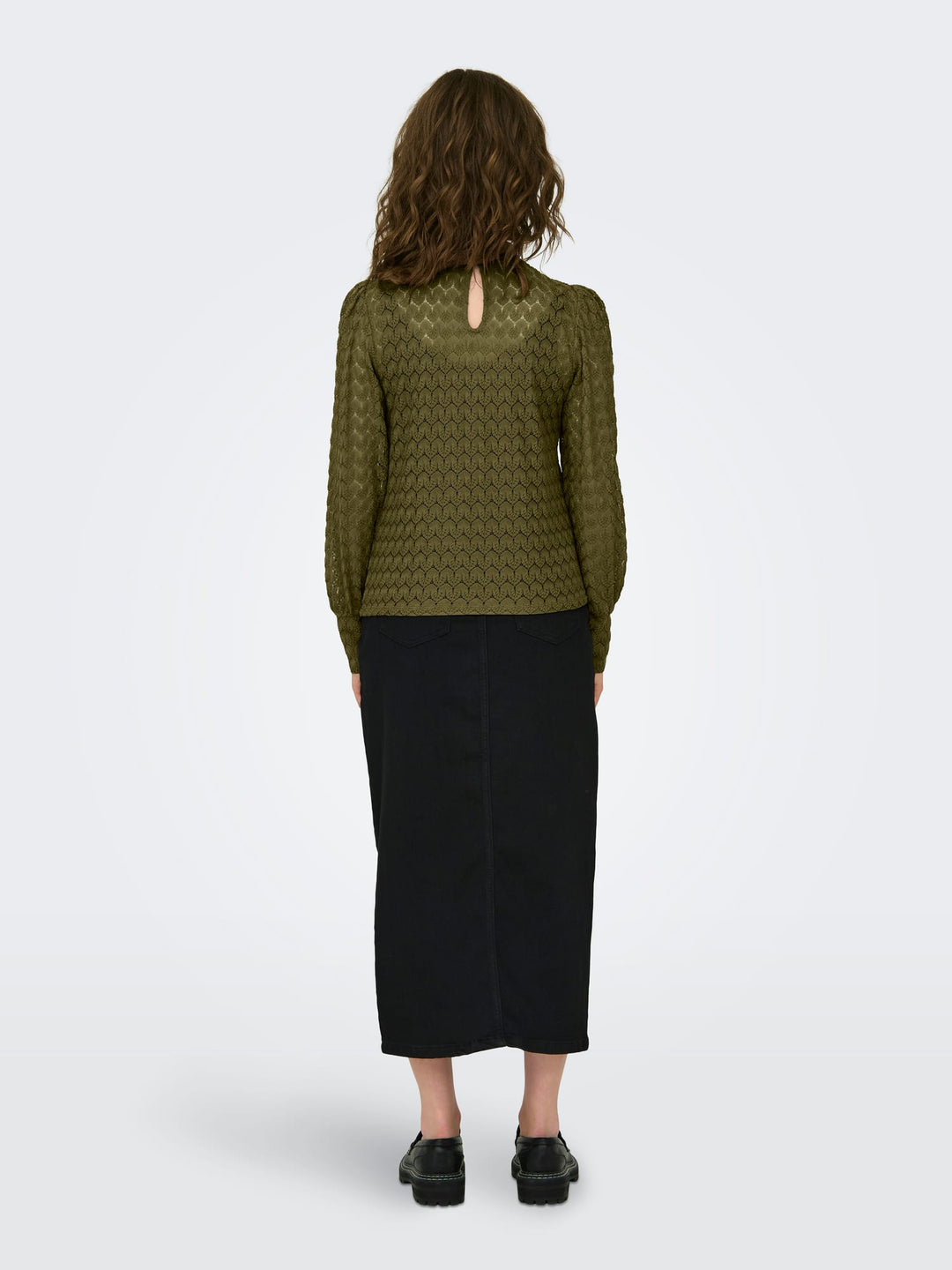 Jacqueline de Yong JDY Avery L/S Lace Top – dames - Army