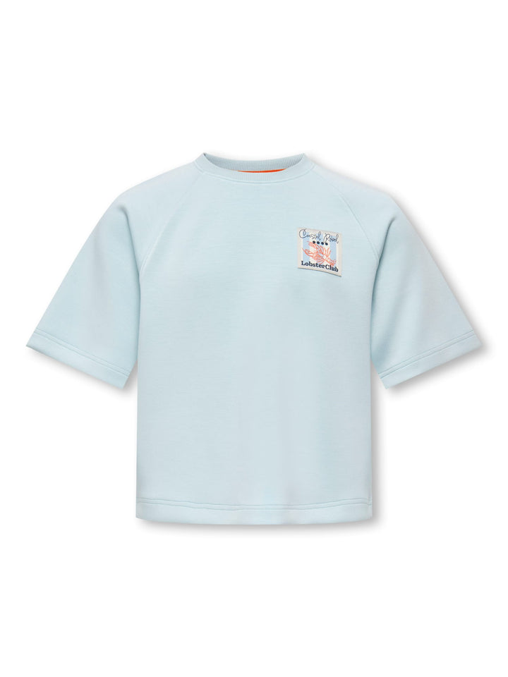 Kids Only KOGADA SS LOOSE TOP lichtblauw – meisjes t-shirt