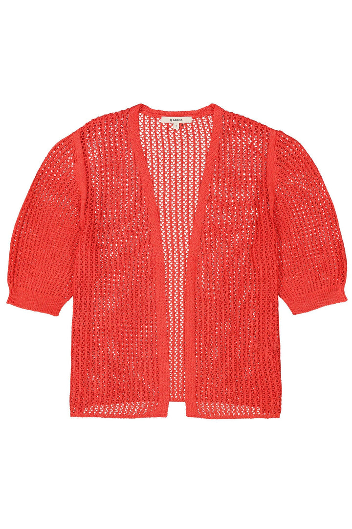 Garcia woman E50251 gebreid vest rood – dames