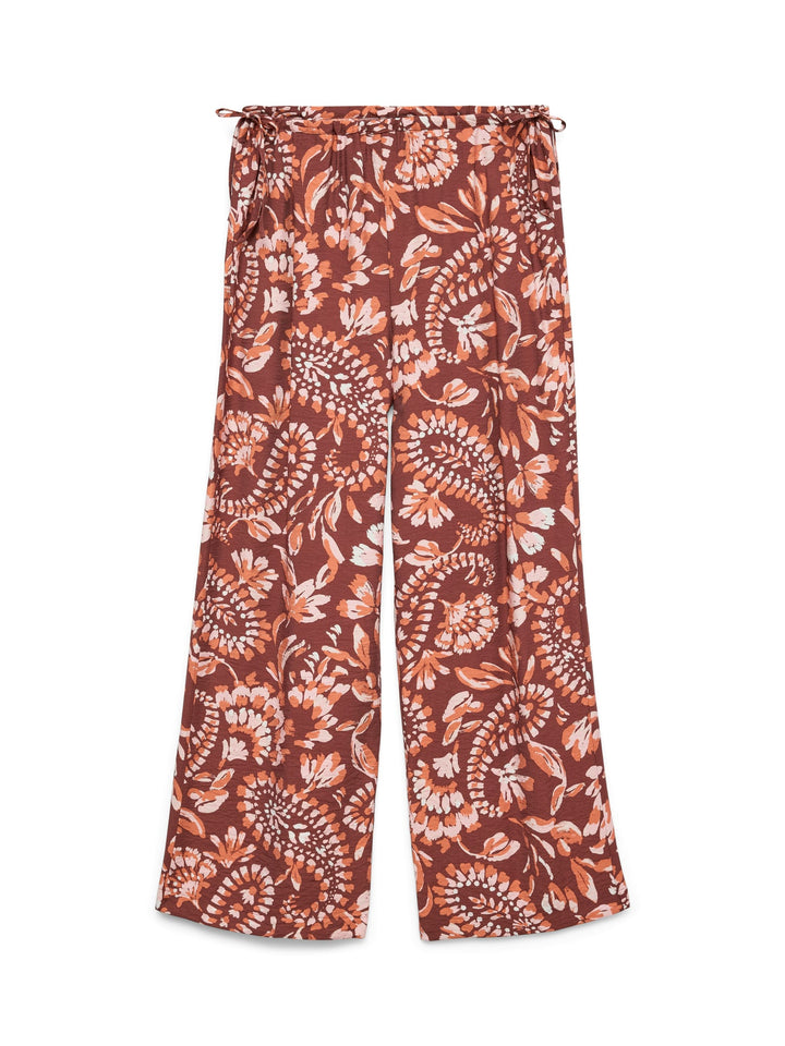VERO MODA Nellie lange broek dames – rood dessin