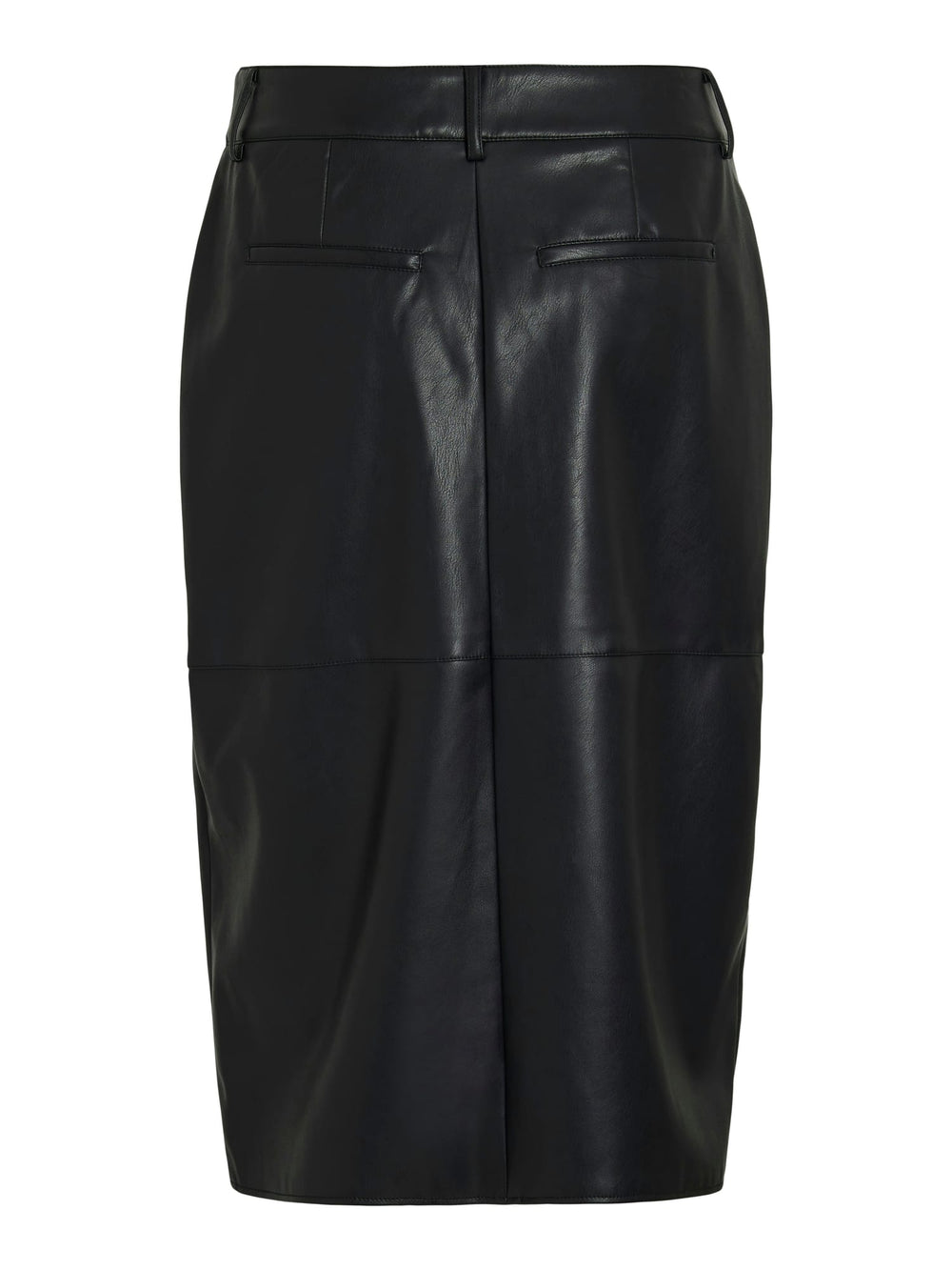 Vila Dagmar midi leren rok zwart – dames