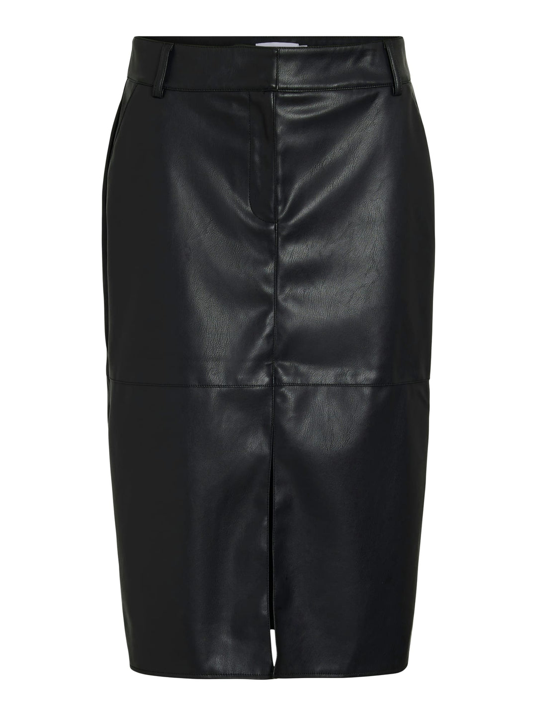 Vila Dagmar midi leren rok zwart – dames