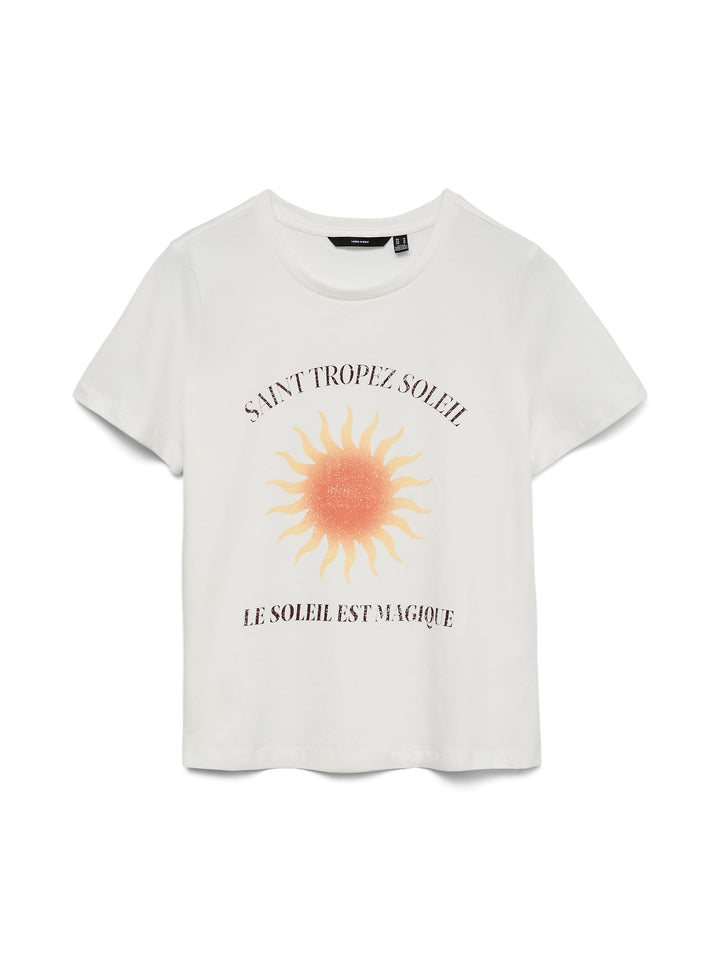 VERO MODA Lise T-shirt off-white – dames