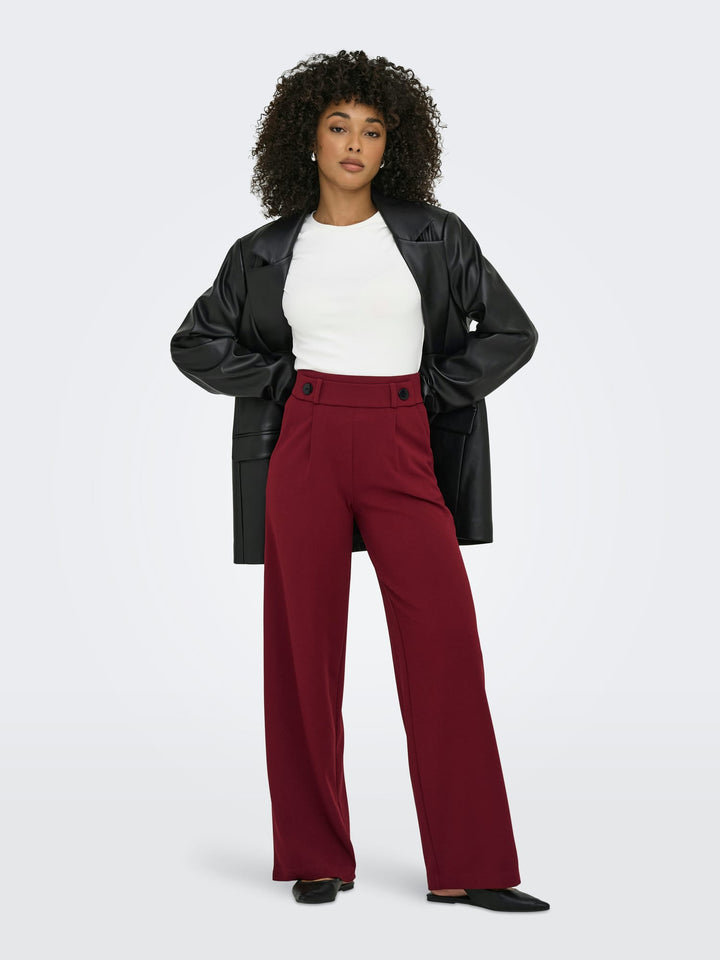 Jacqueline de Yong Geggo lange broek bordeaux – dames - L34