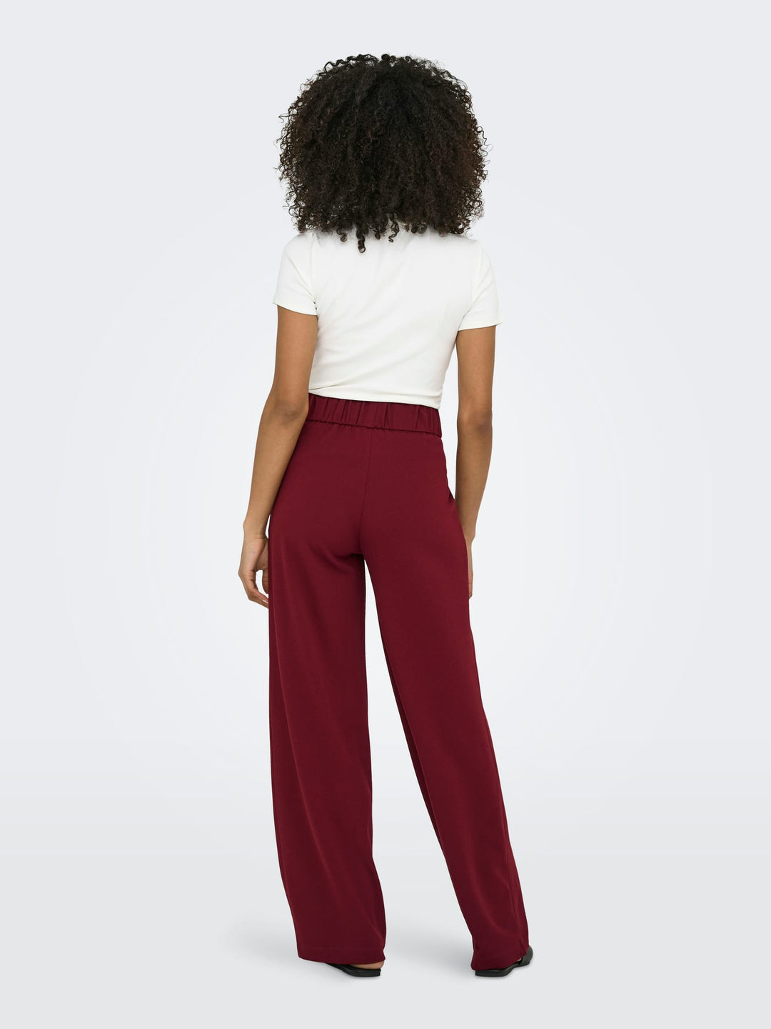 Jacqueline de Yong Geggo lange broek bordeaux – dames - L34