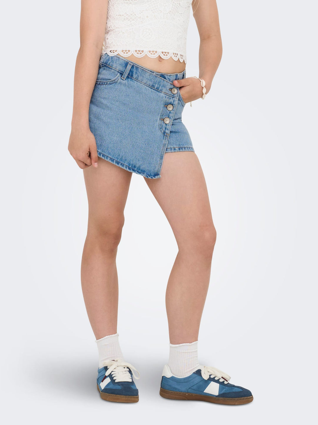 Kids Only Jenny skort blue denim – meisjes