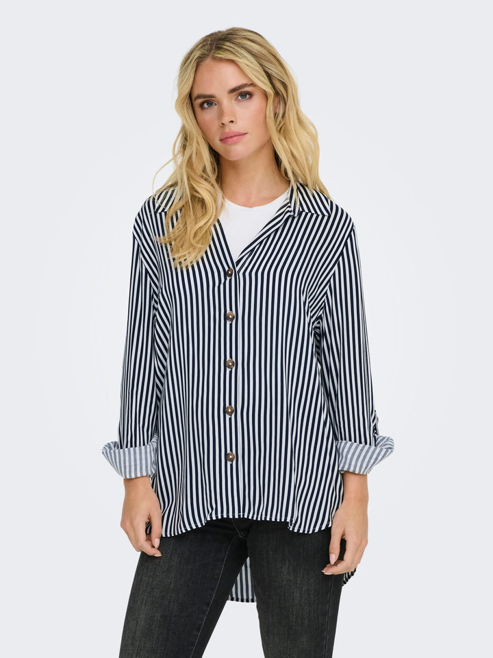 Jacqueline de Yong Laurel blouse blauw dessin – dames