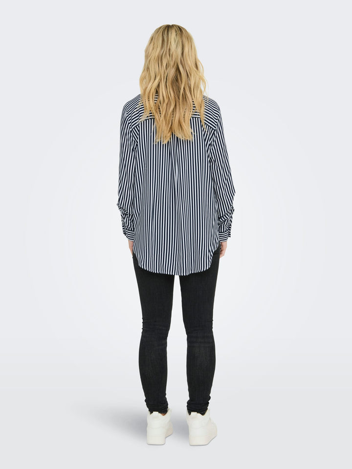 Jacqueline de Yong Laurel blouse blauw dessin – dames