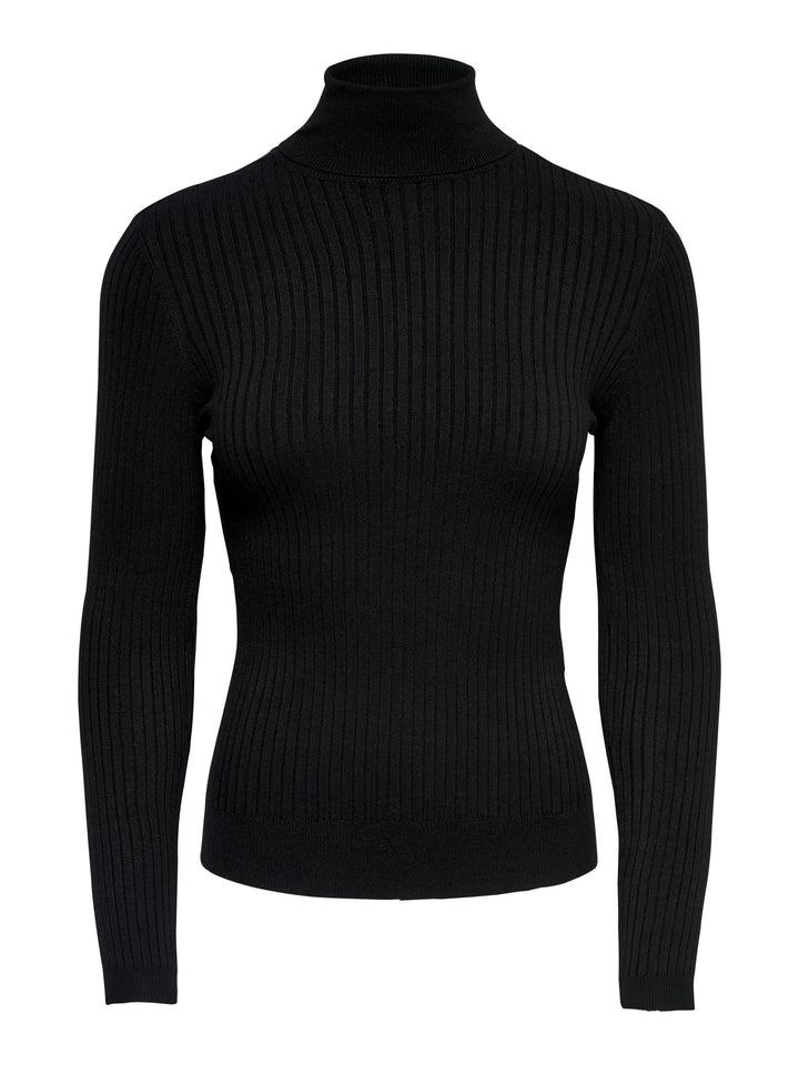 Only ONLKAROL L/S ROLLNECK PULLOVER – dames trui zwart