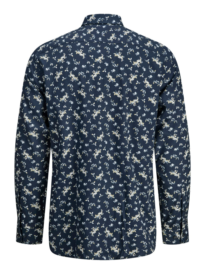 Jack & Jones overhemd l/m blauw dessin – heren