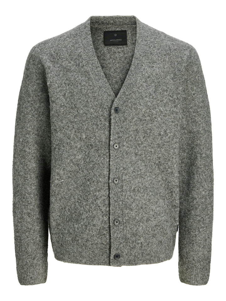 Jack & Jones JPRBLASIMON SOUFFLE KNIT CARDIGAN – heren vest - Grijs Melee