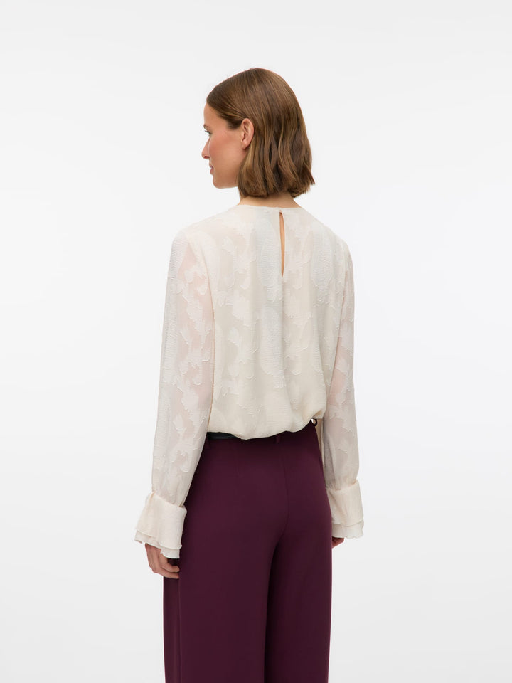 VERO MODA 10335512 Mishi top l/m ecru