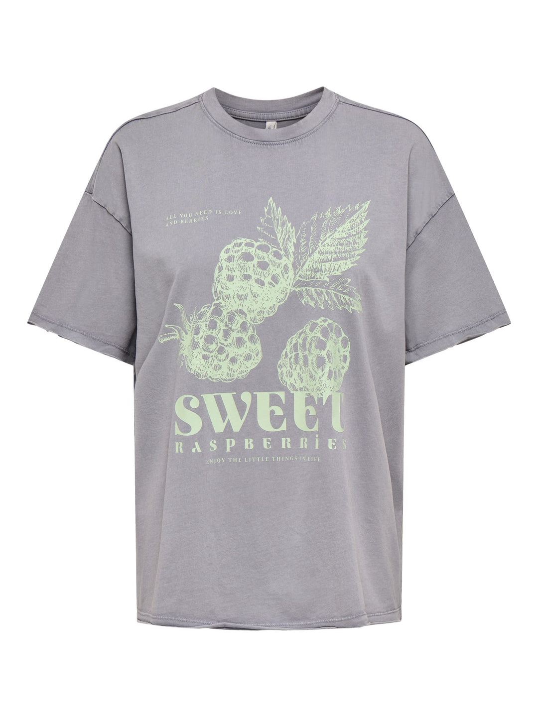 Only ONLKINNA T-shirt grijs – dames