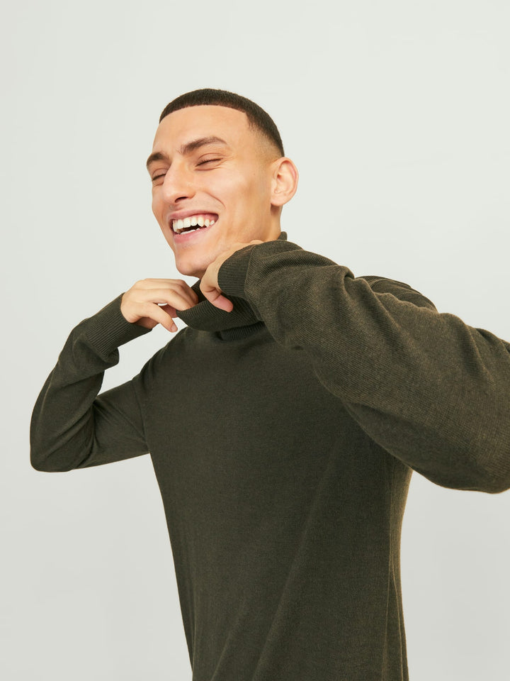 Jack & Jones 12157417 JJEemil trui donkergroen – heren