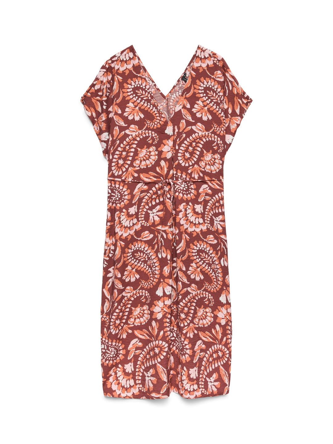 VERO MODA 10340853 Nellie jurk midi dames rood dessin
