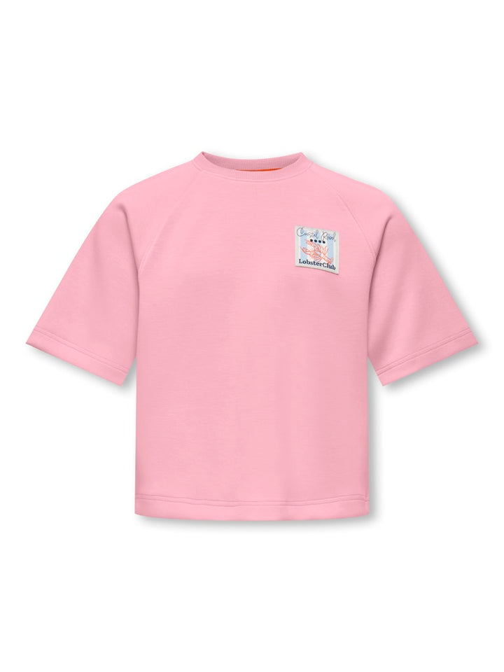 Kids Only KOGADA SS LOOSE TOP licht roze – meisjes t-shirt
