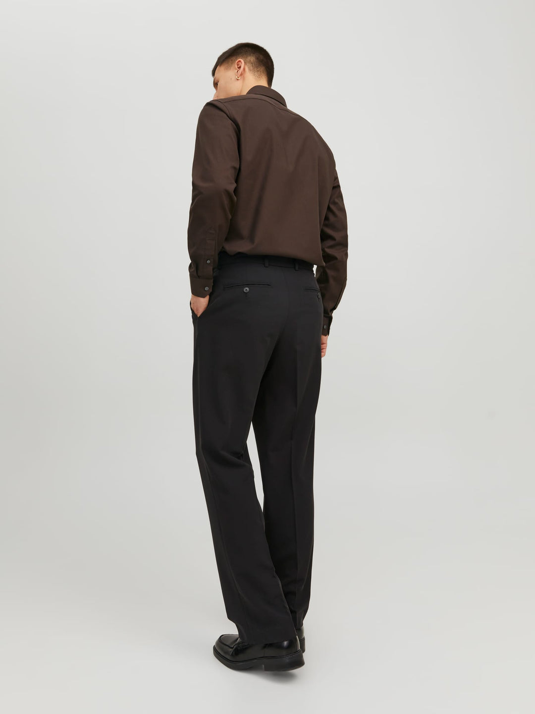 Jack & Jones overhemd l/m bruin – heren