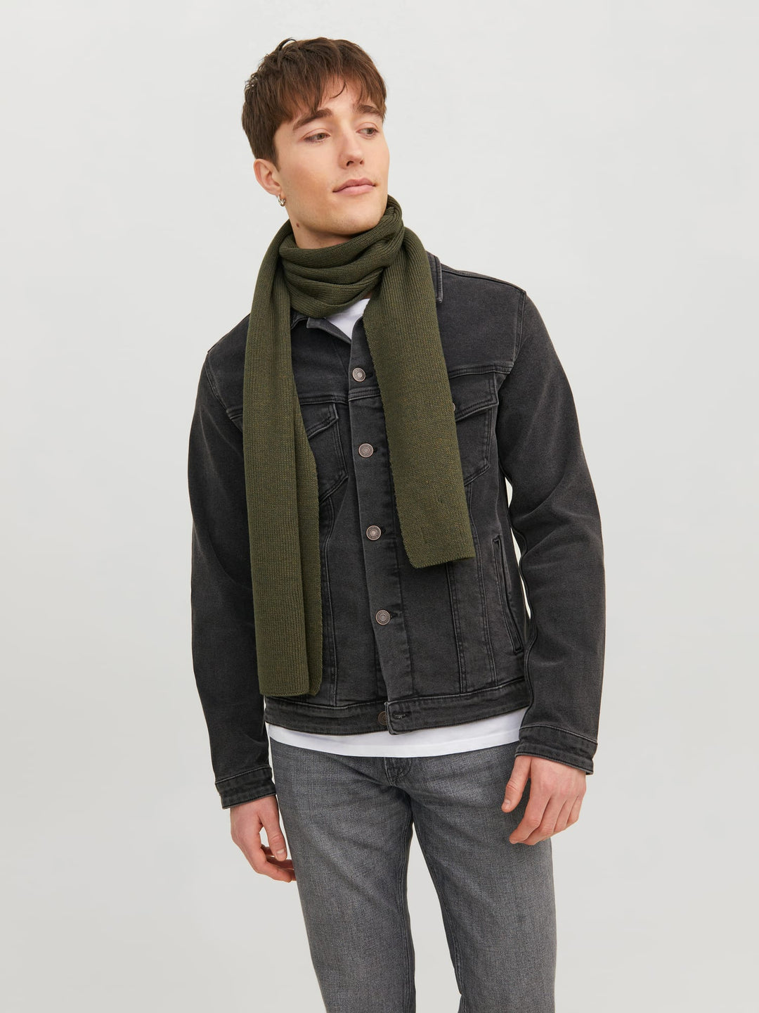 Jack & Jones Dna sjaal donkergroen – heren