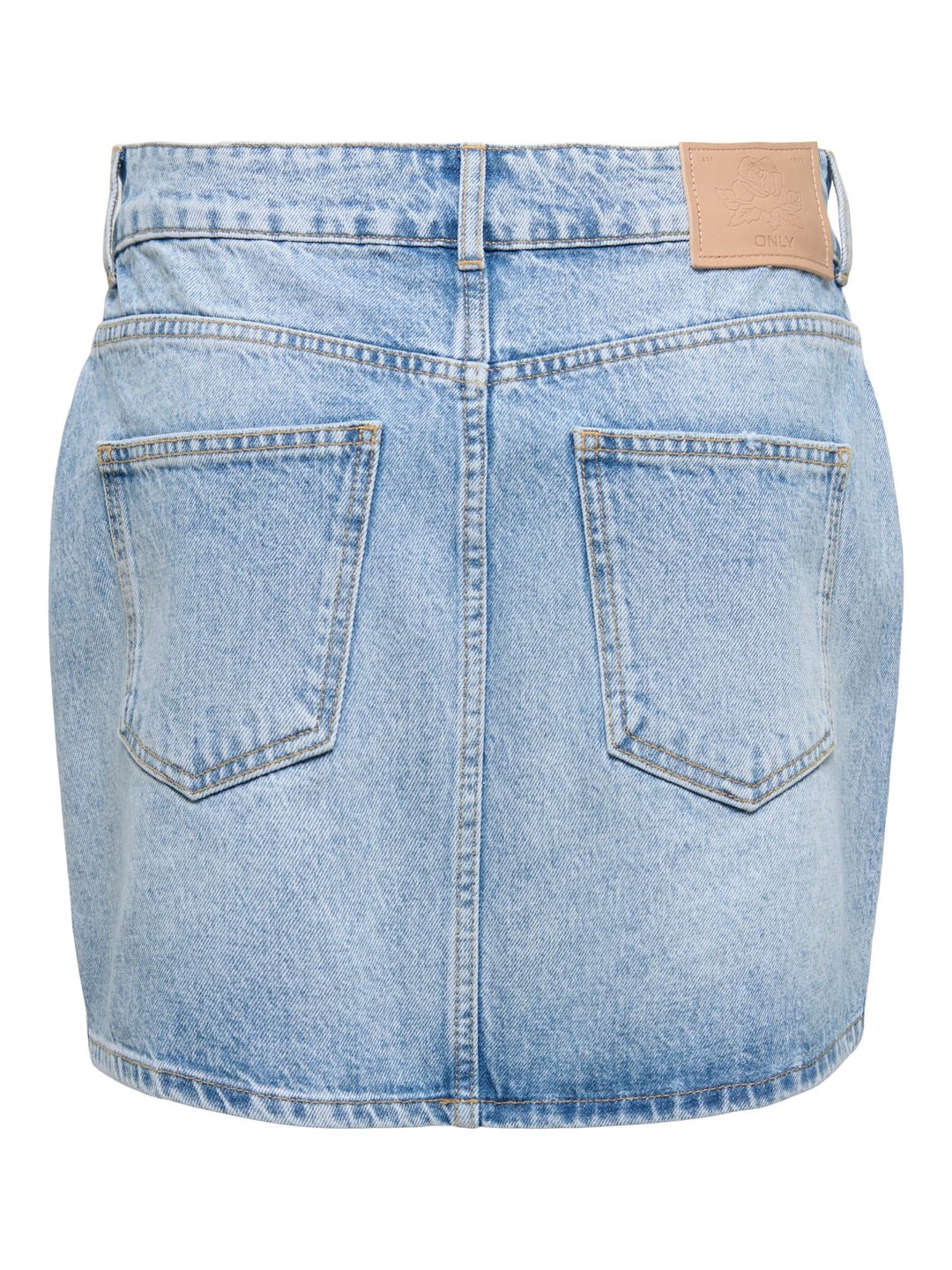 Only ONLONUR PEARL DECO SKIRT – denim rok kort dames - Blue Denim