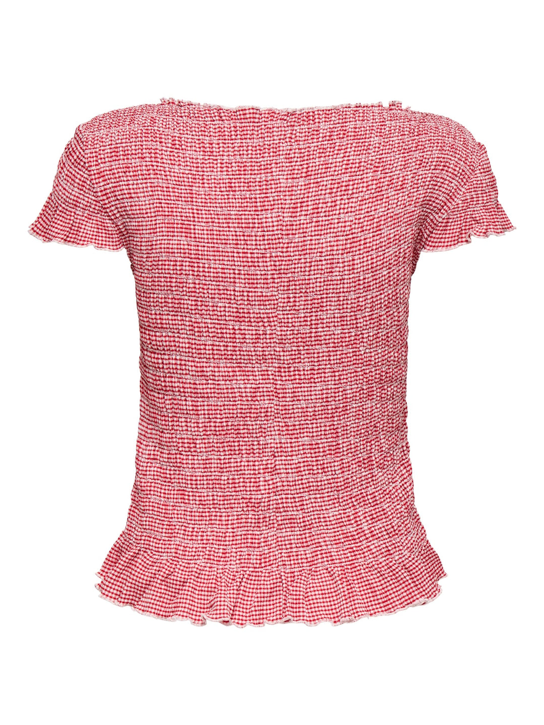 Only ONLCELLE CAP SMOCK BOATNECK TOP – dames top - Rood Dessin
