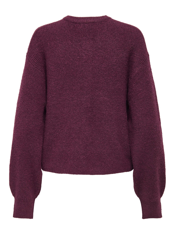 Jacqueline de Yong vest gebreid dames bordeaux – Lumi 15326819