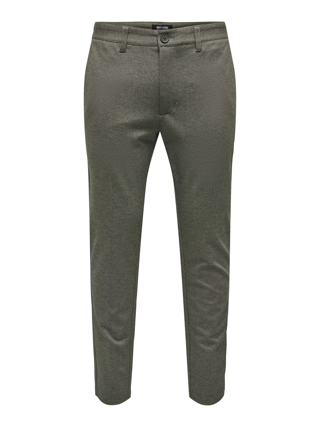 ONLY & SONS ONSMARK SLIM HERRINGBONE broek bruin dessin – heren - L34