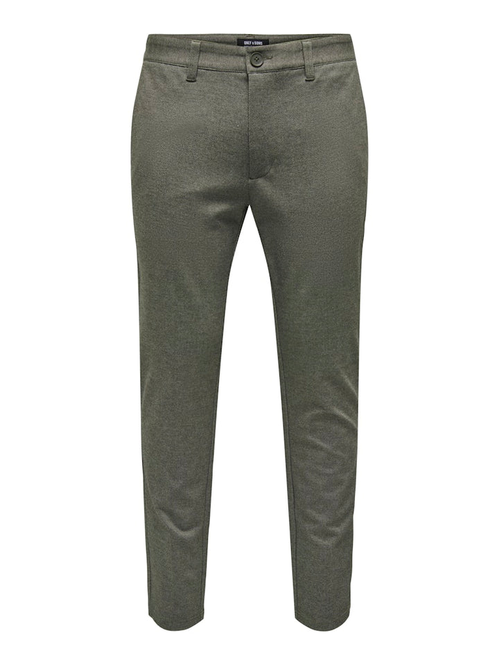 ONLY & SONS ONSMARK SLIM HERRINGBONE 2911 pant - heren - Bruin Dessin - L32
