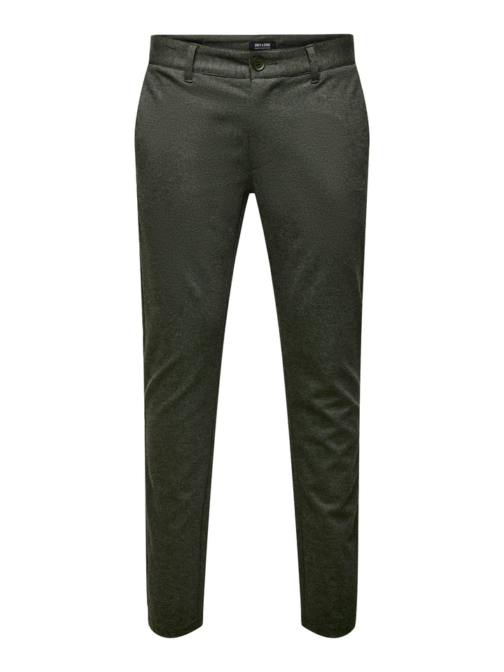 ONLY & SONS ONSMARK SLIM HERRINGBONE 2911 PANT – heren - Olijf - L34