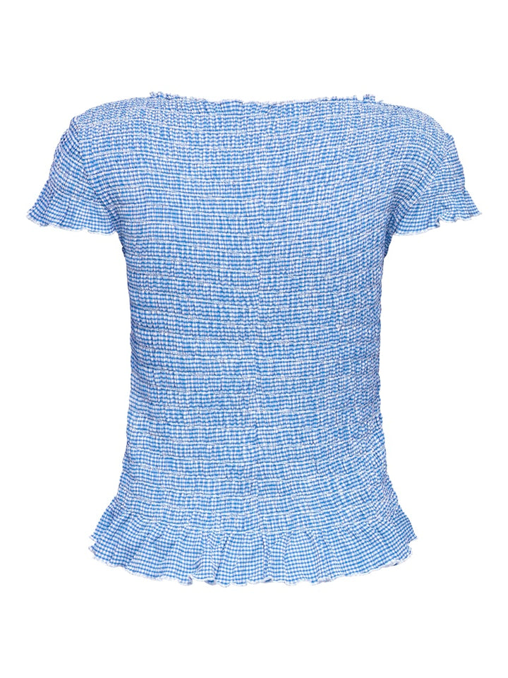 Only Celle top blauw dessin – dames