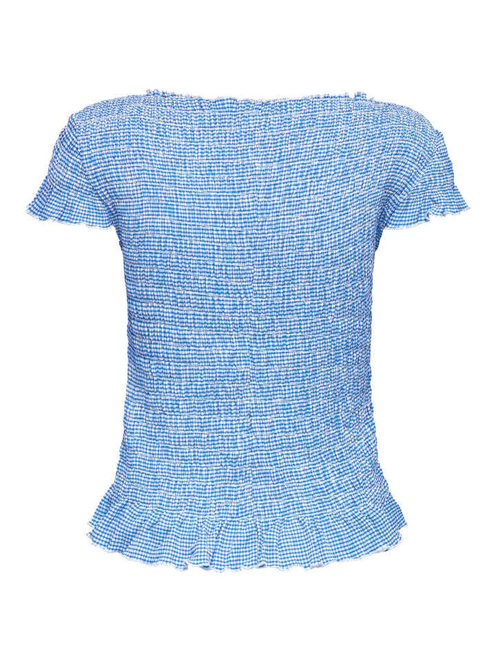Only Celle top blauw dessin – dames