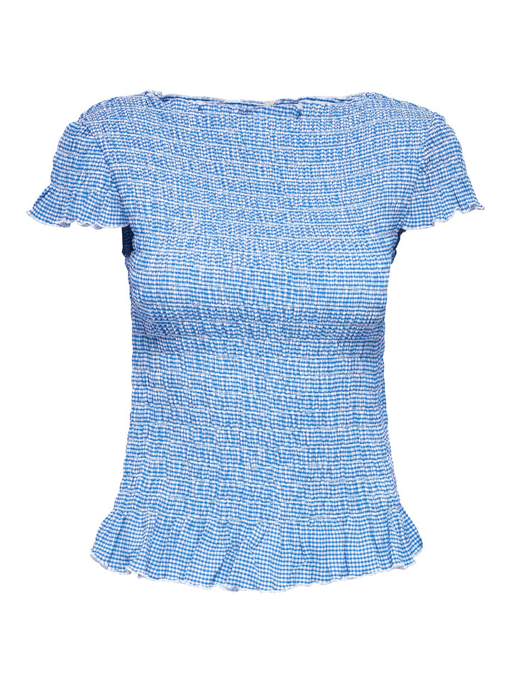 Only Celle top blauw dessin – dames