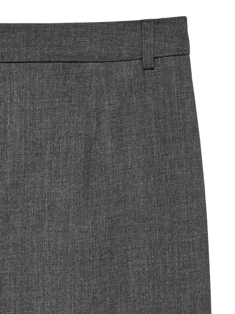 VERO MODA VMTEXAS MW STRAIGHT PANT – dames lange broek - Grijs Melee - L34