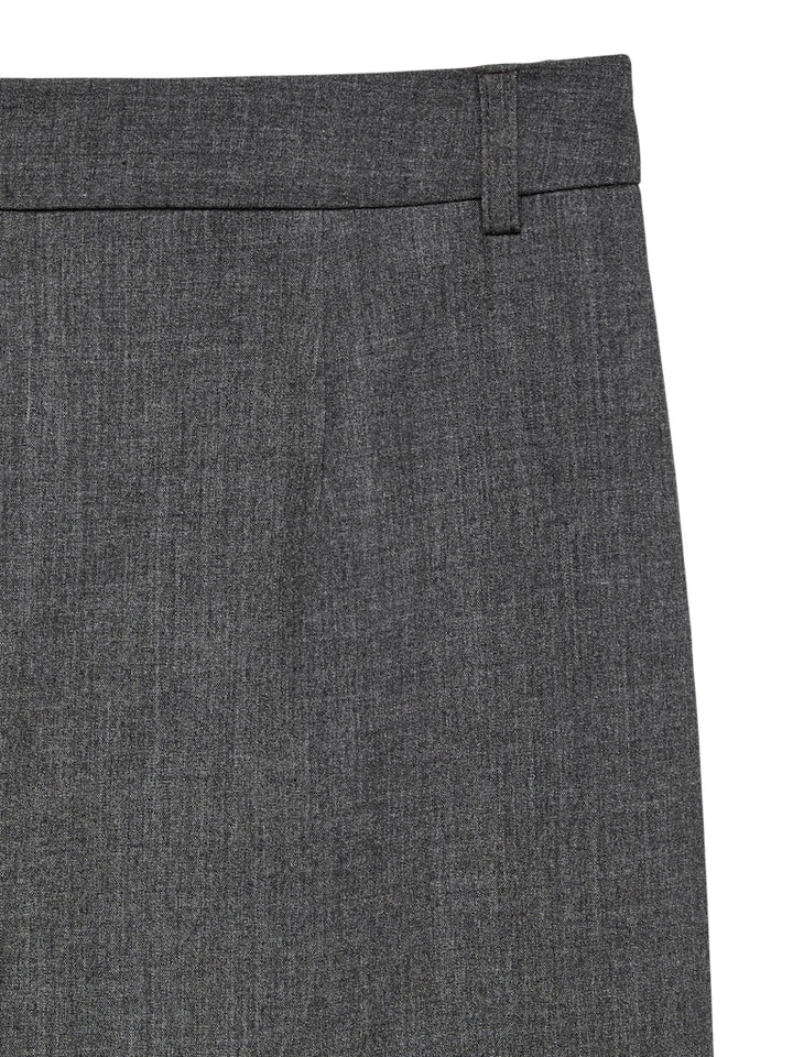 VERO MODA VMTEXAS MW STRAIGHT PANT – dames lange broek - Grijs Melee - L34