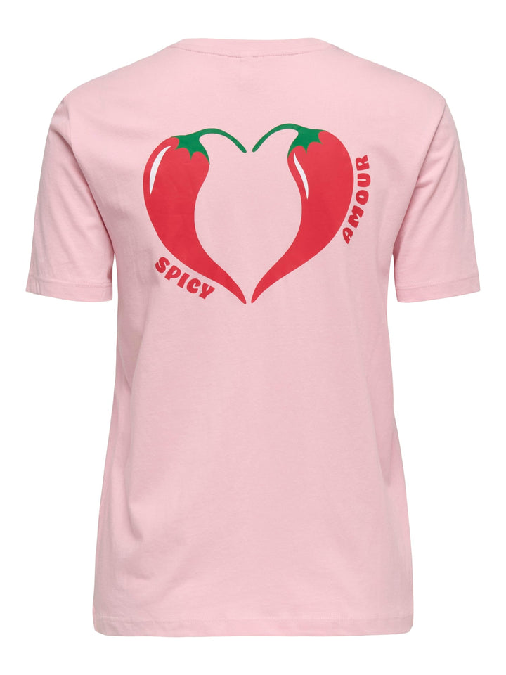 Only Windy T-shirt roze – dames