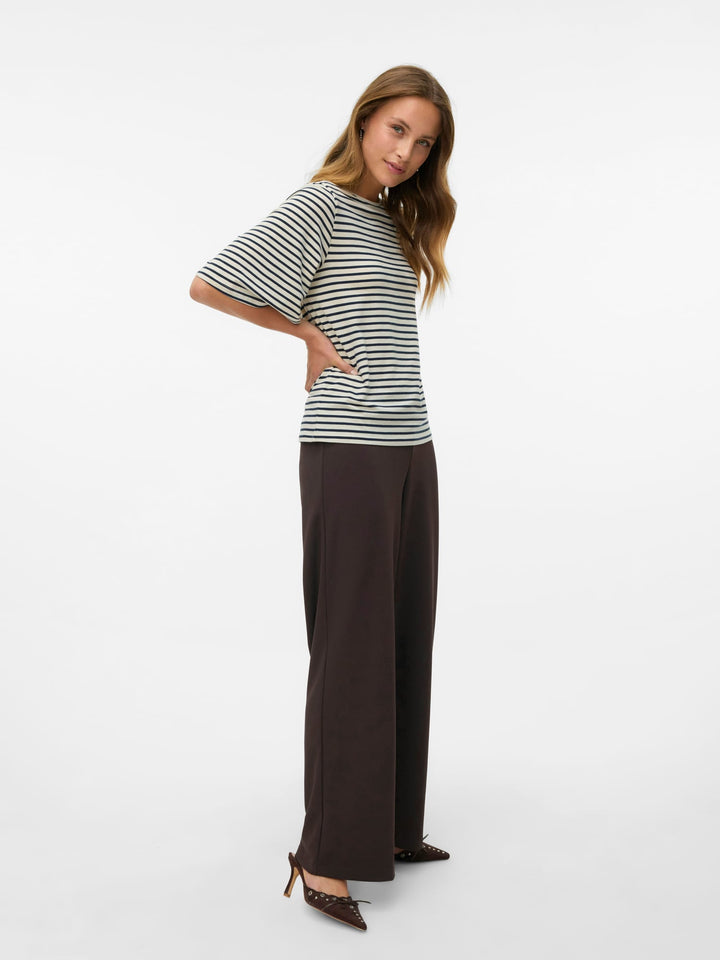 VERO MODA VMBERLIN ZAMIRA MW WIDE PANT bruin – dames - L32