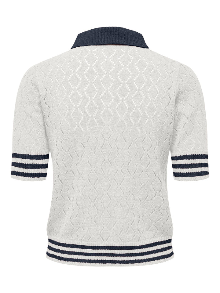 Only Sunny polo k/m dames off-white