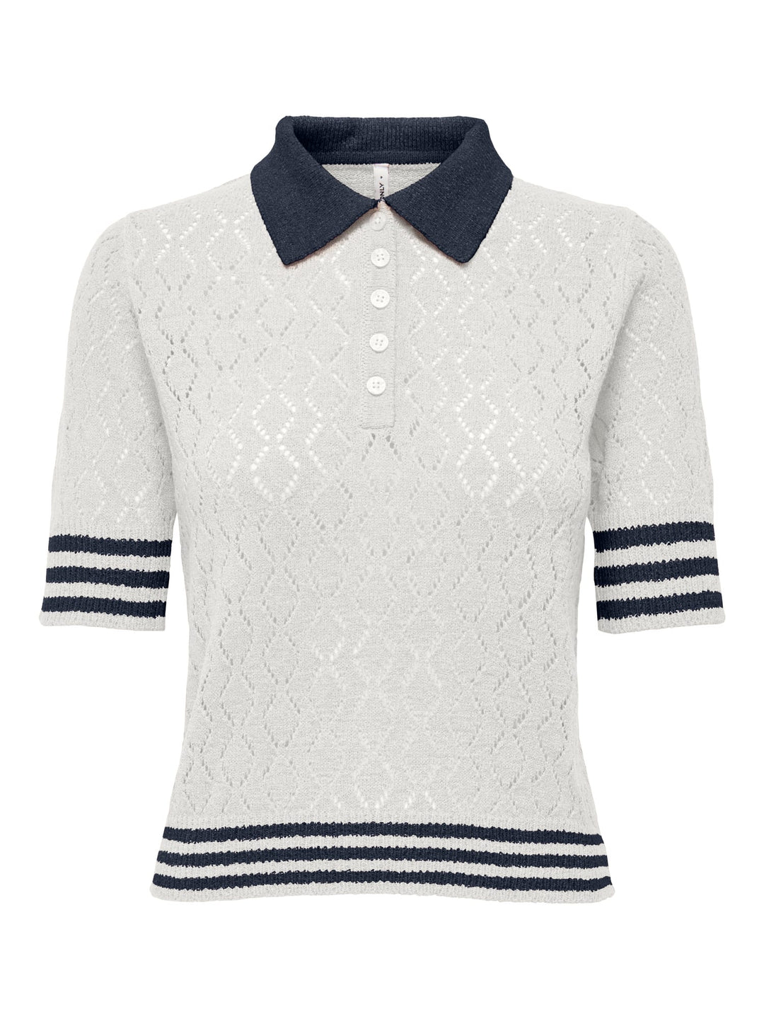 Only Sunny polo k/m dames off-white
