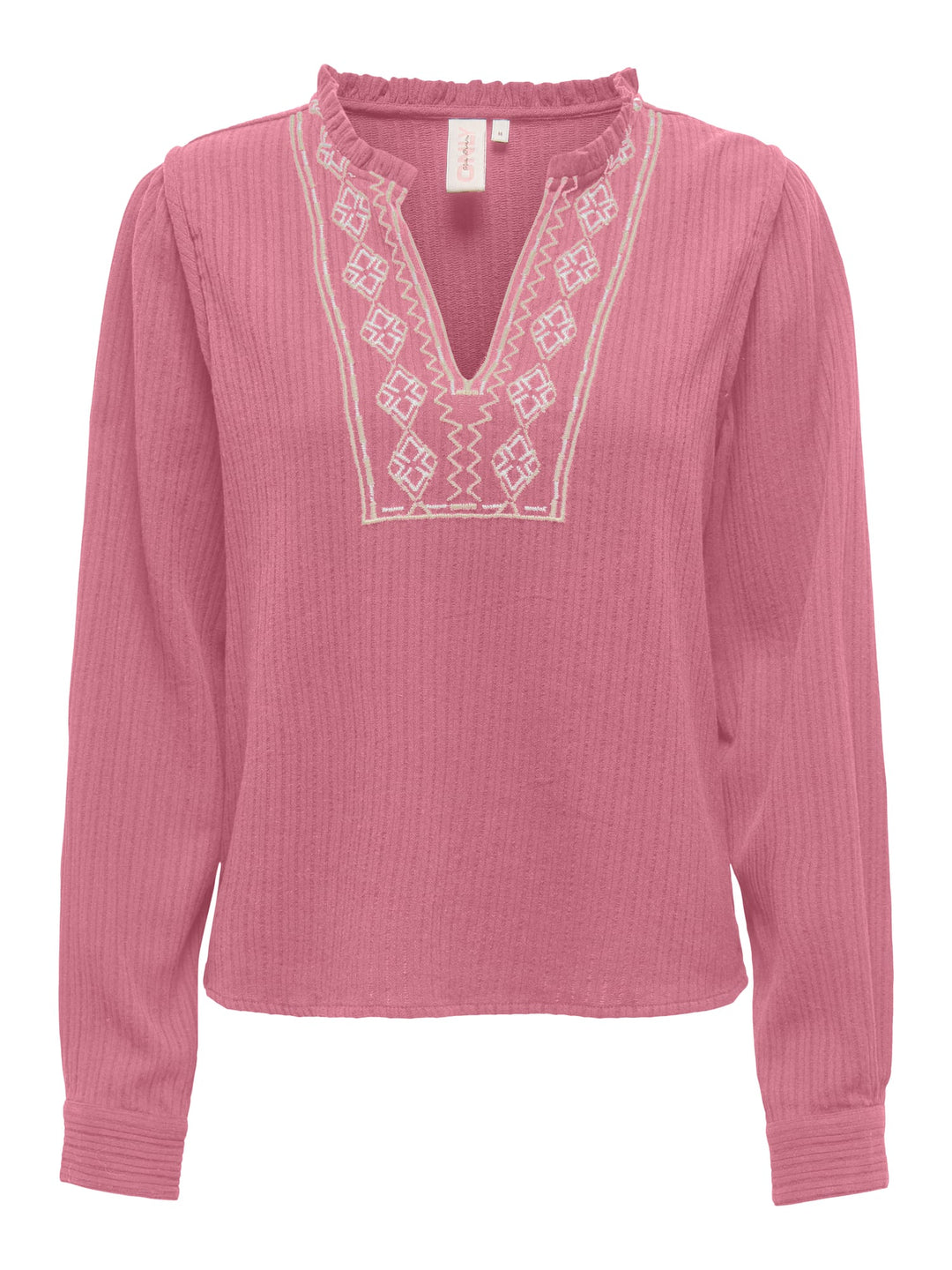 Only ONLEMMA LS DETAIL V-NECK TOP fuchsia – dames top