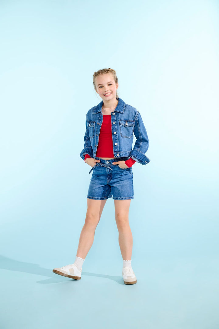 Kids Only Gianna short denim – meisjes - Blue Denim