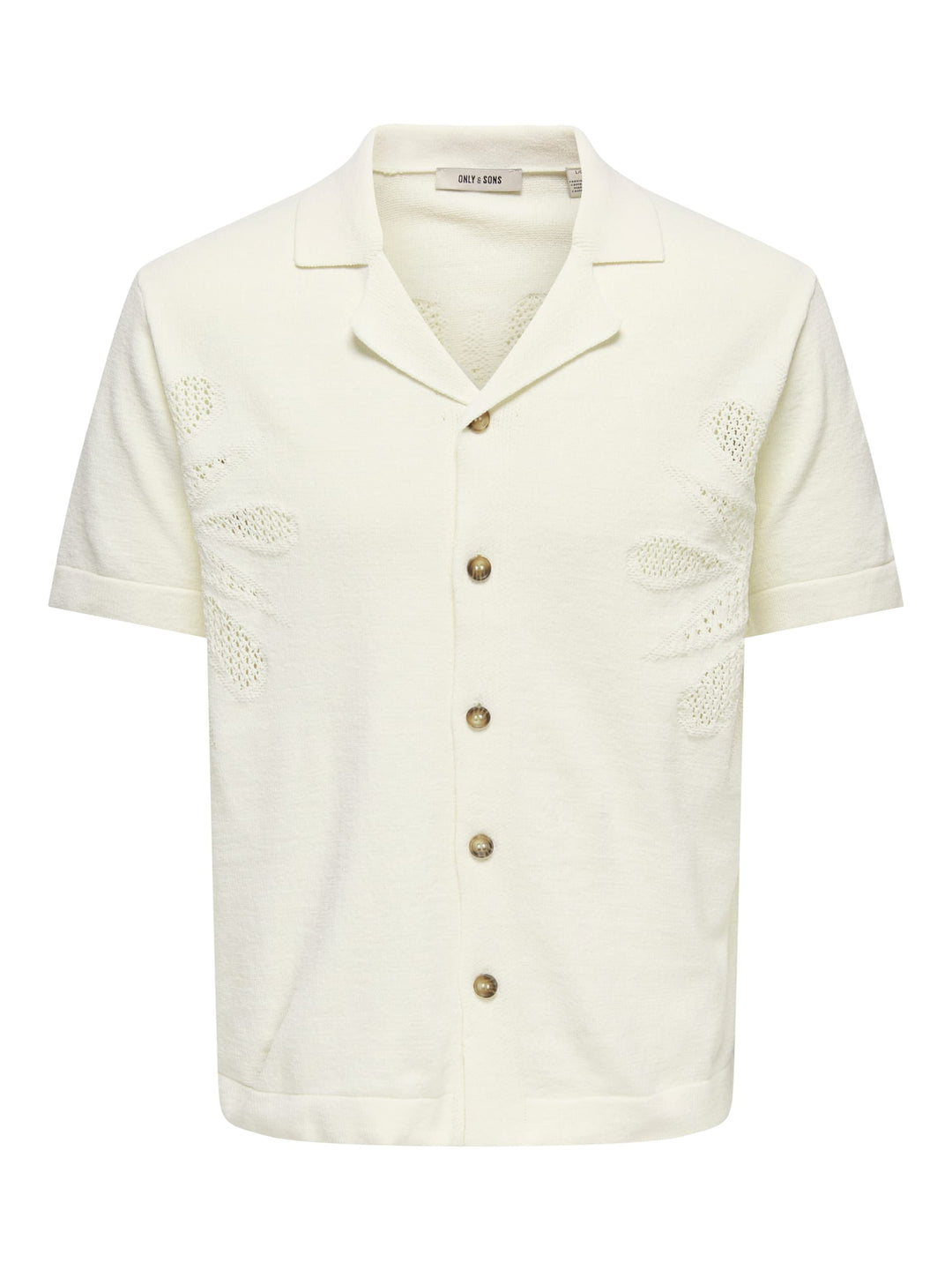 ONLY & SONS ONSJAM LIFE REG SS SHIRT KNIT – heren - Off-white