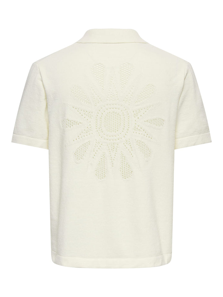 ONLY & SONS ONSJAM LIFE REG SS SHIRT KNIT – heren - Off-white