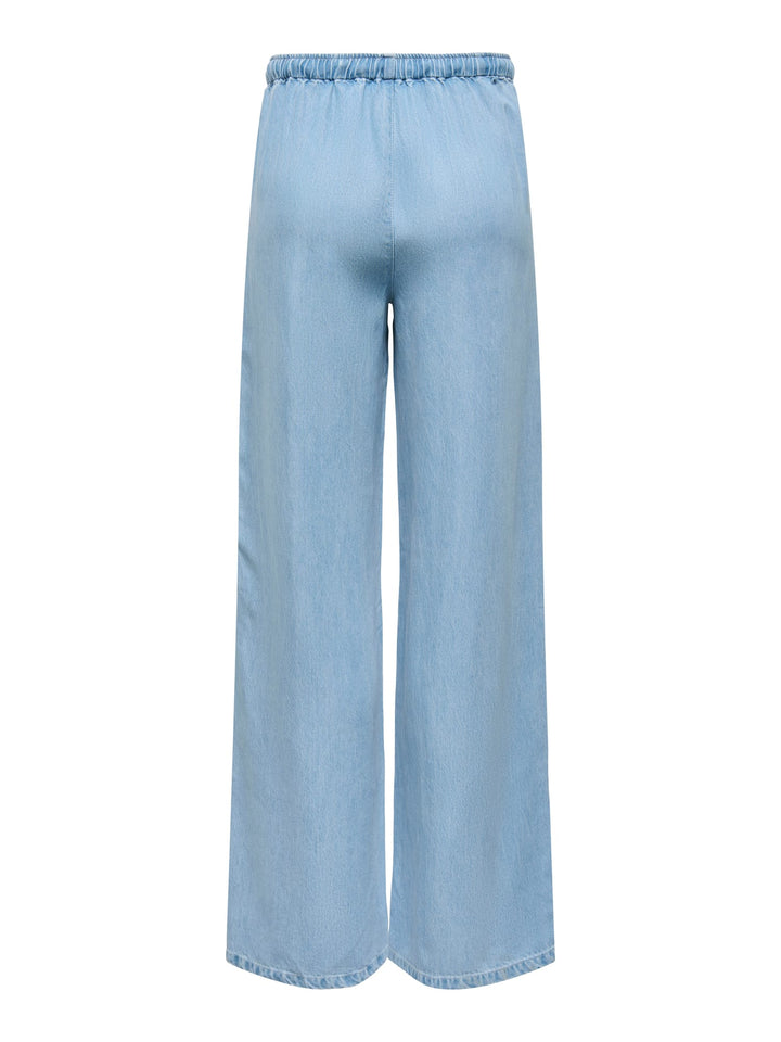 Jacqueline de Yong Mira lange broek dames – blue denim - L32
