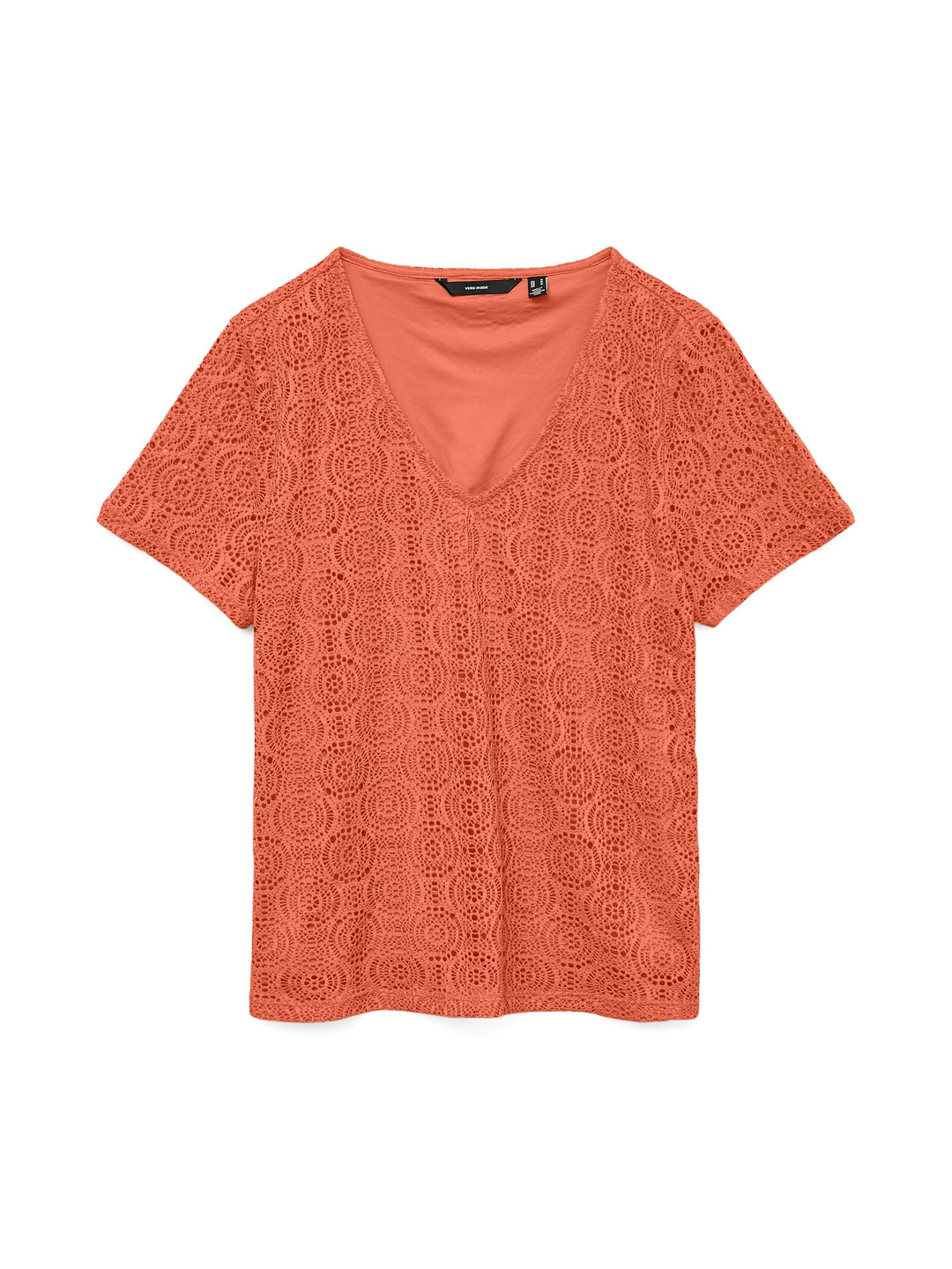 VERO MODA VMMAYA SS V NECK TOP JRS oranje – dames