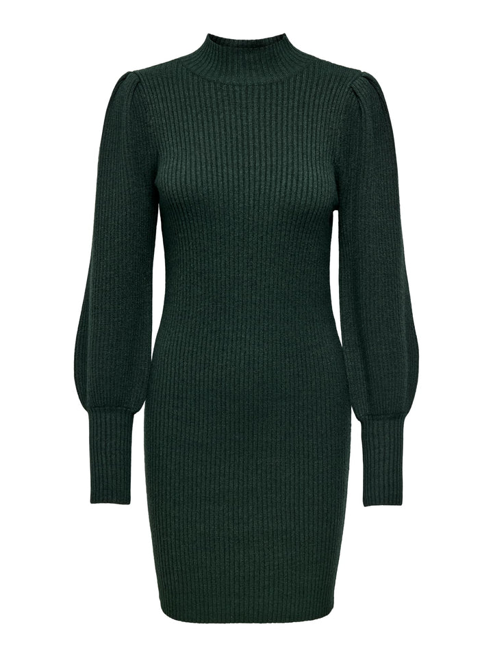 Only ONLKATIA L/S DRESS KNT NOOS - donkergroen gebreide jurk