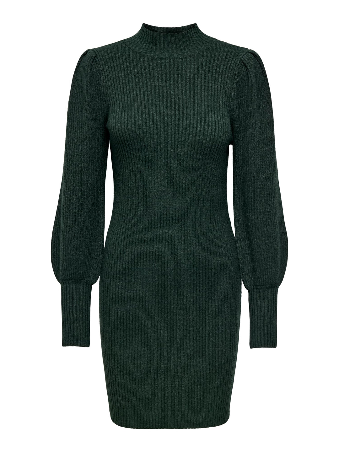 Only ONLKATIA L/S DRESS KNT NOOS - donkergroen gebreide jurk
