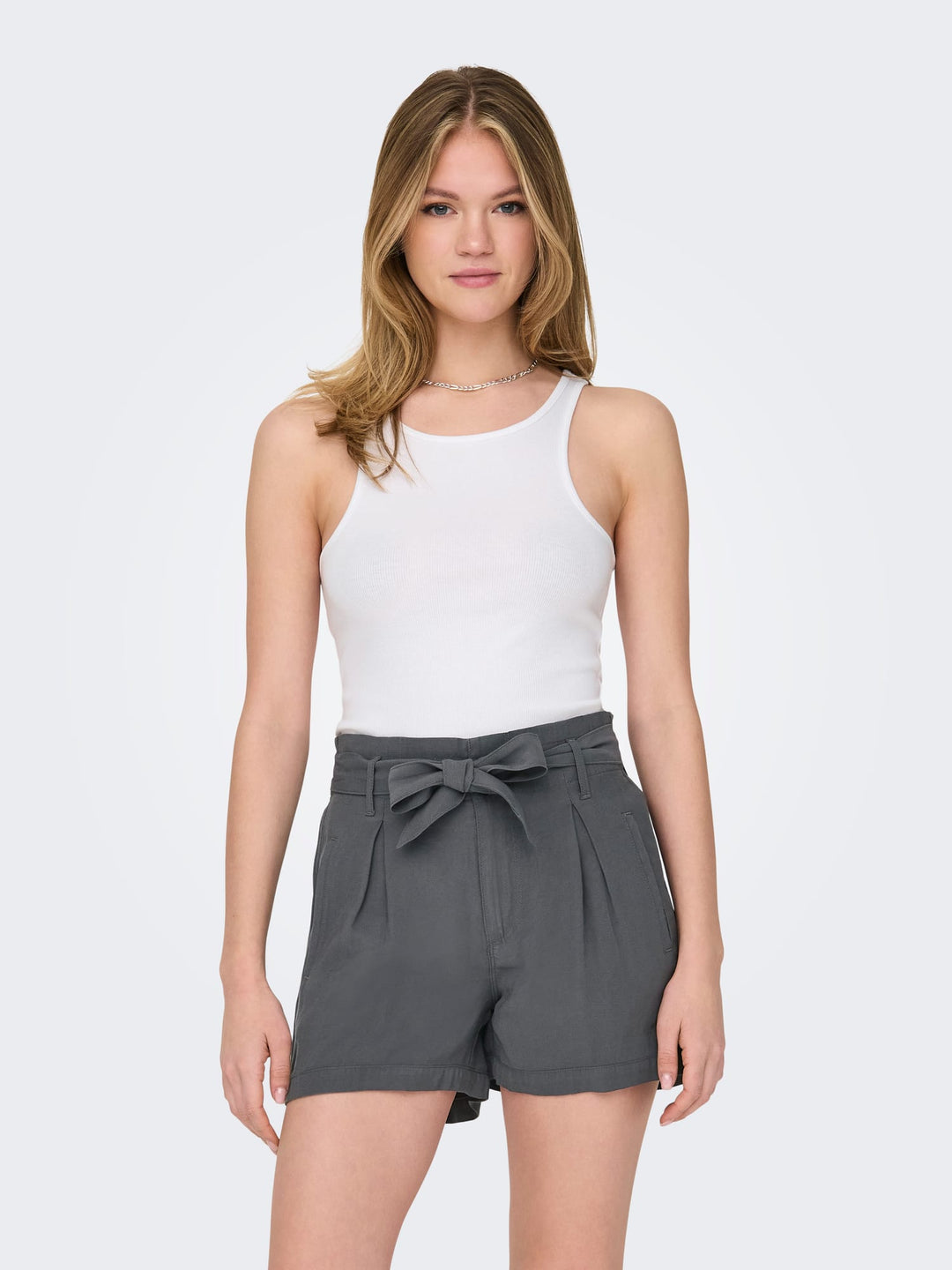 Only ONLKENYA RIB TANK TOP JRS – dames singlet wit