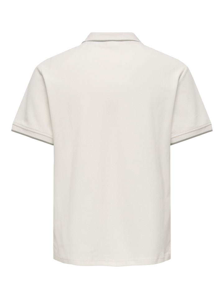 ONLY & SONS Aston polo ecru – heren